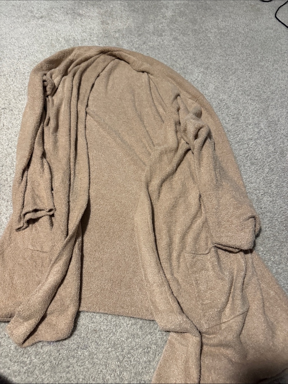 Barefoot Dreams Women's Open-Front Cardigan in Light Brown